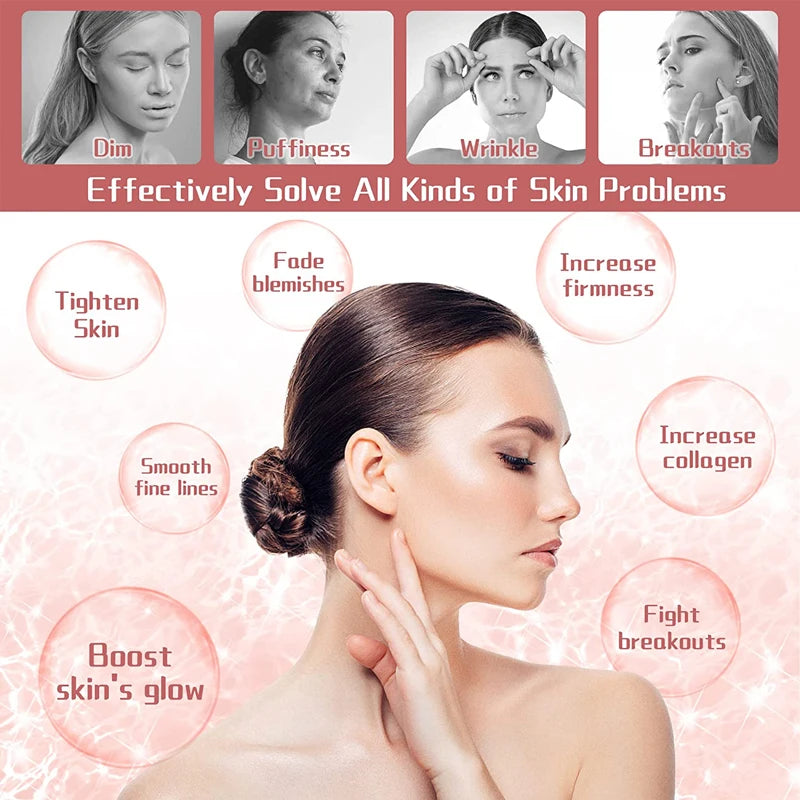EMS Microcurrent Face Lifting Device with Red Light Therapy