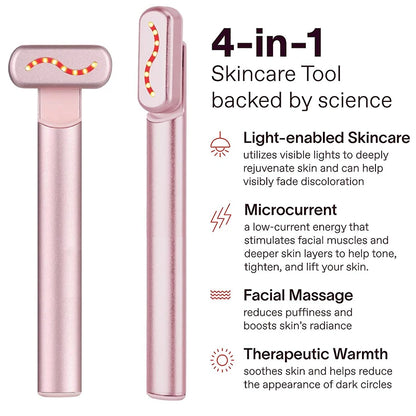 EMS Microcurrent Face Lifting Device with Red Light Therapy