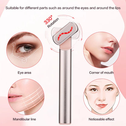 EMS Microcurrent Face Lifting Device with Red Light Therapy
