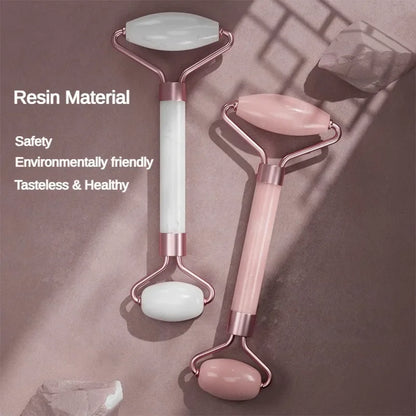 2‑in‑1 Facial Massage Roller & Gua Sha Set – Skin Firming & Lifting Tool