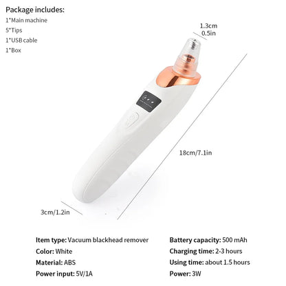 Vacuum Blackhead Remover Facial Suction Cleaner