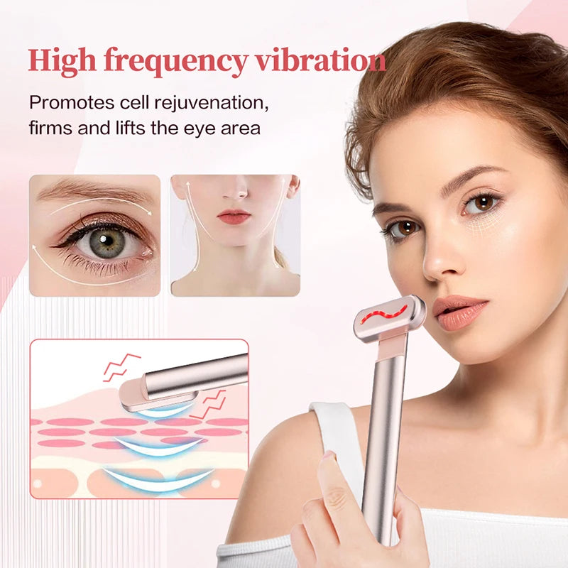 EMS Microcurrent Face Lifting Device with Red Light Therapy