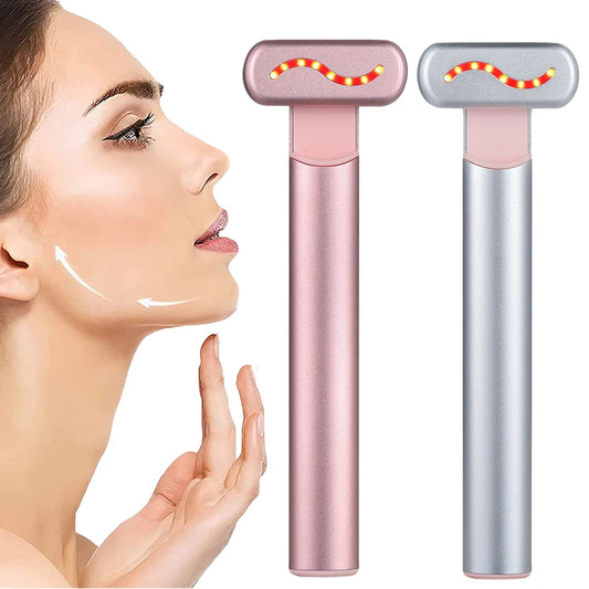 EMS Microcurrent Face Lifting Device with Red Light Therapy