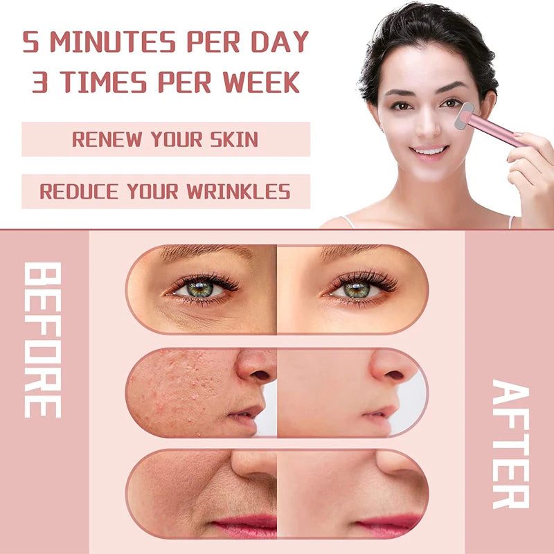 EMS Microcurrent Face Lifting Device with Red Light Therapy