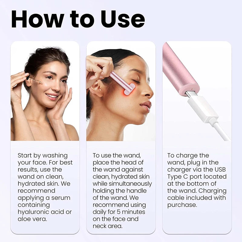 EMS Microcurrent Face Lifting Device with Red Light Therapy