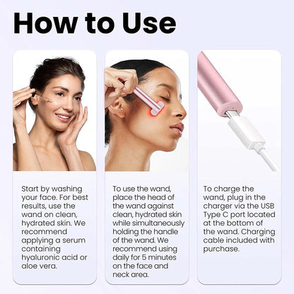 EMS Microcurrent Face Lifting Device with Red Light Therapy