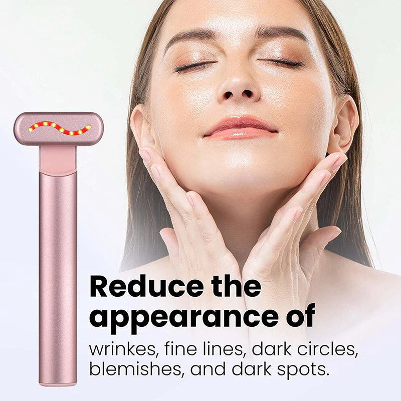 EMS Microcurrent Face Lifting Device with Red Light Therapy