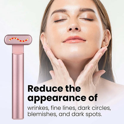 EMS Microcurrent Face Lifting Device with Red Light Therapy